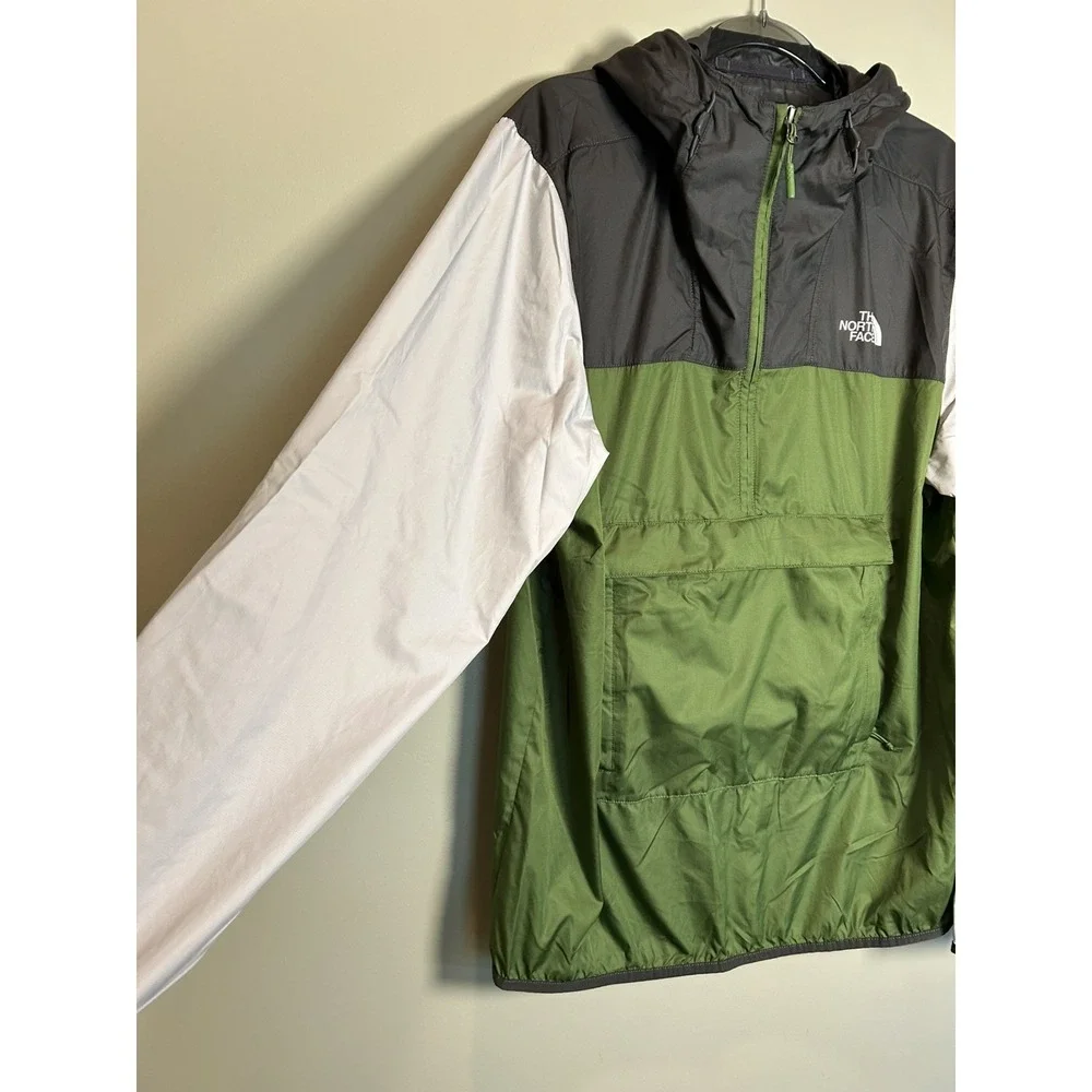 THE NORTH FACE Windwall Jacket Men L Color block Packable Half Zip Hike Trail